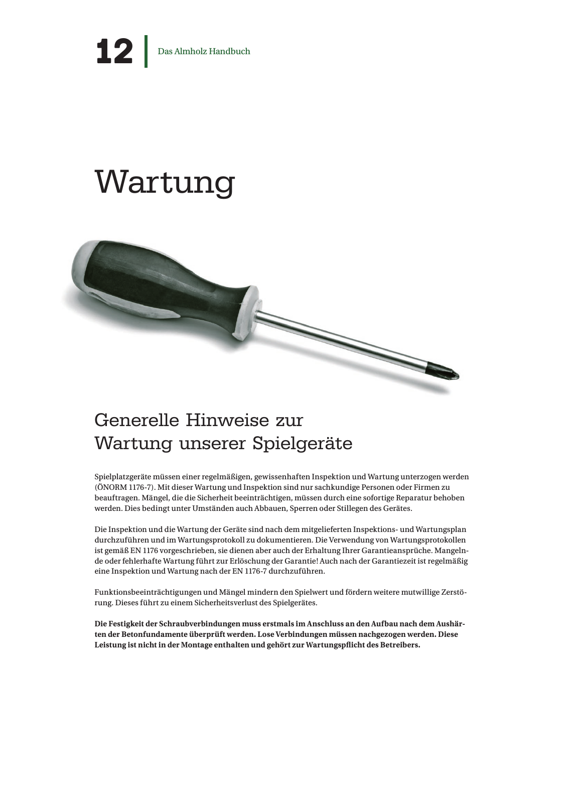 Vorschau Almholz Wartungshandbuch deutsch Seite 12