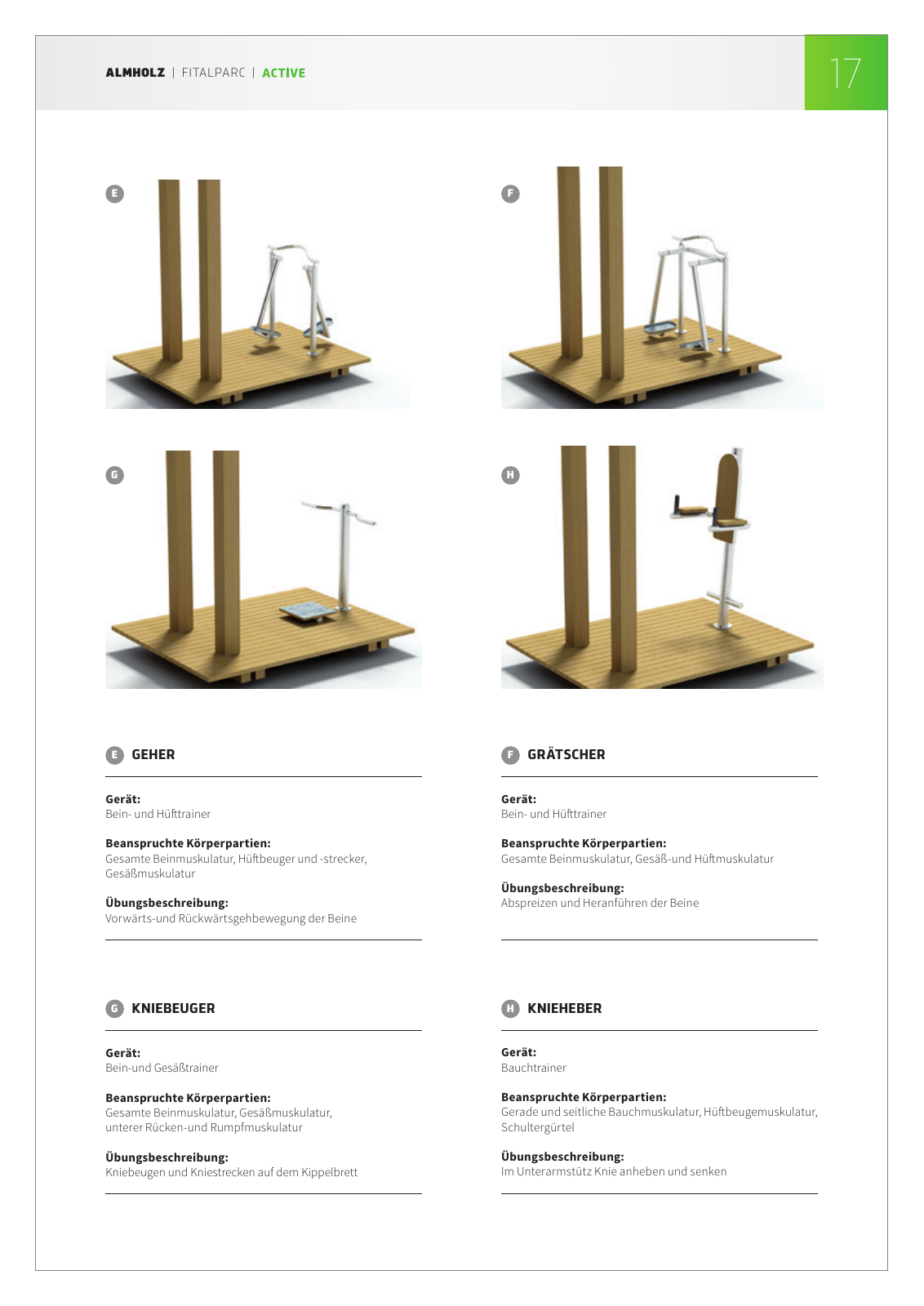 Vorschau Almholz FitalPARC Katalog 2017 Seite 17